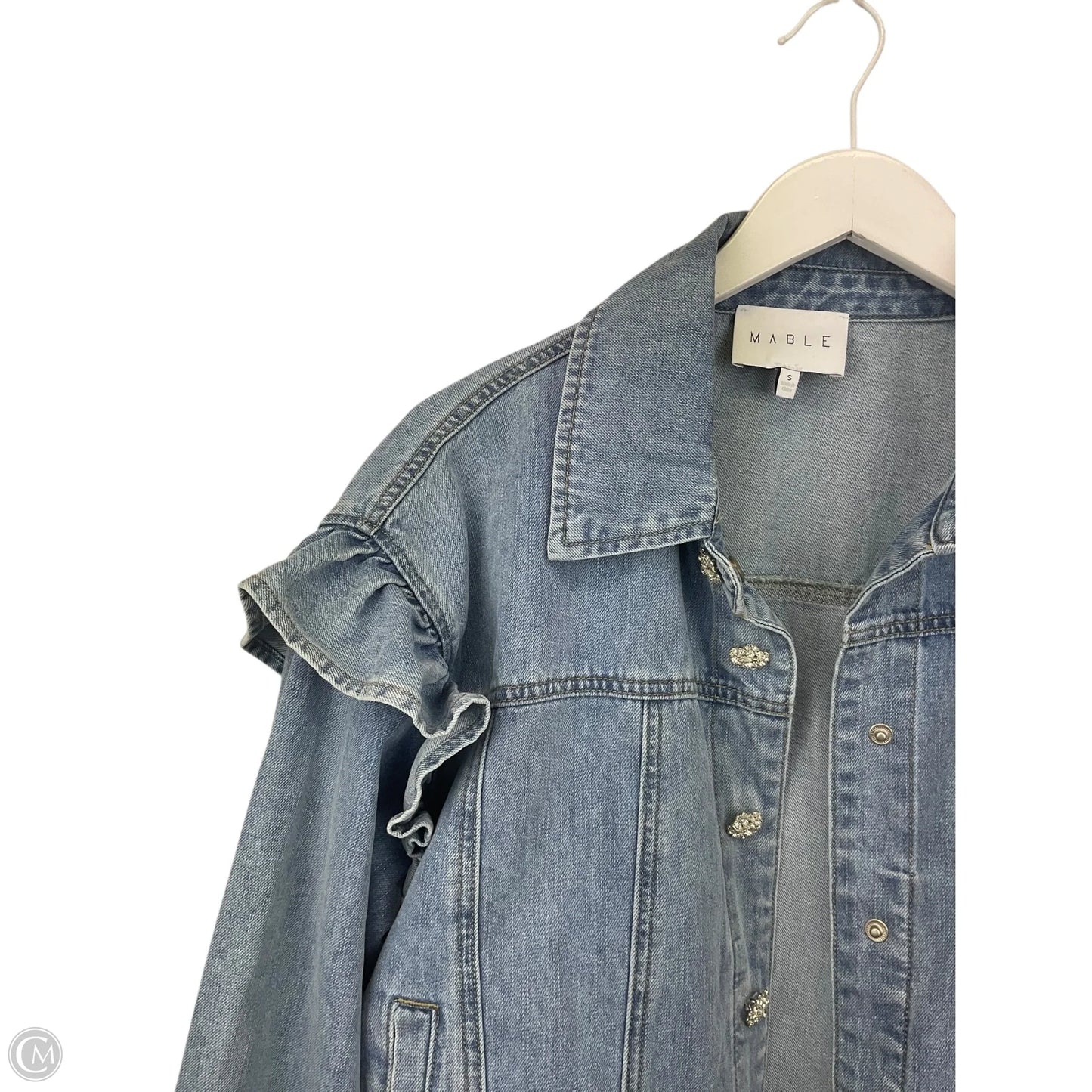 Jacket Denim By Mable In Blue Denim, Size: S