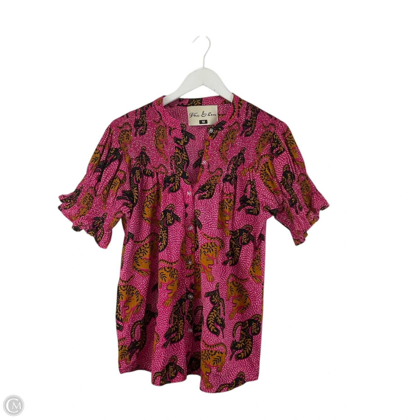 Top Short Sleeve By Cmb In Pink, Size: M