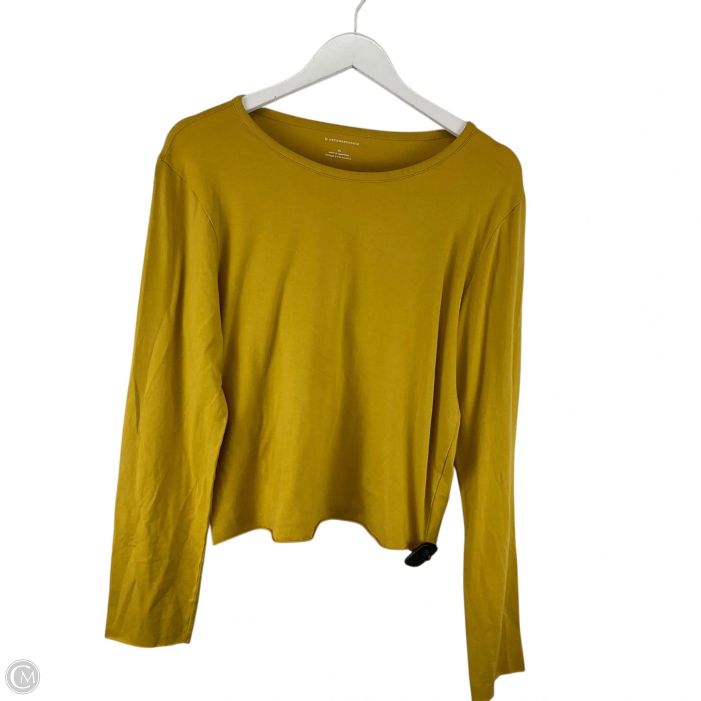 Top Long Sleeve Basic By Anthropologie In Yellow, Size: Xl