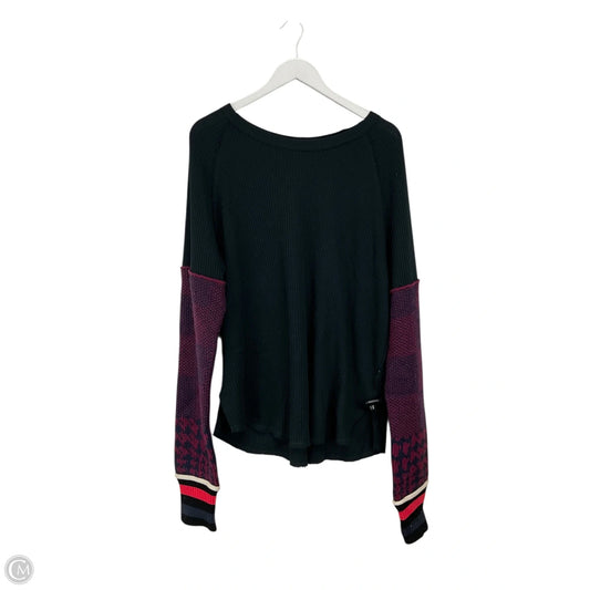 Top Long Sleeve By We The Free In Blue & Red, Size: L