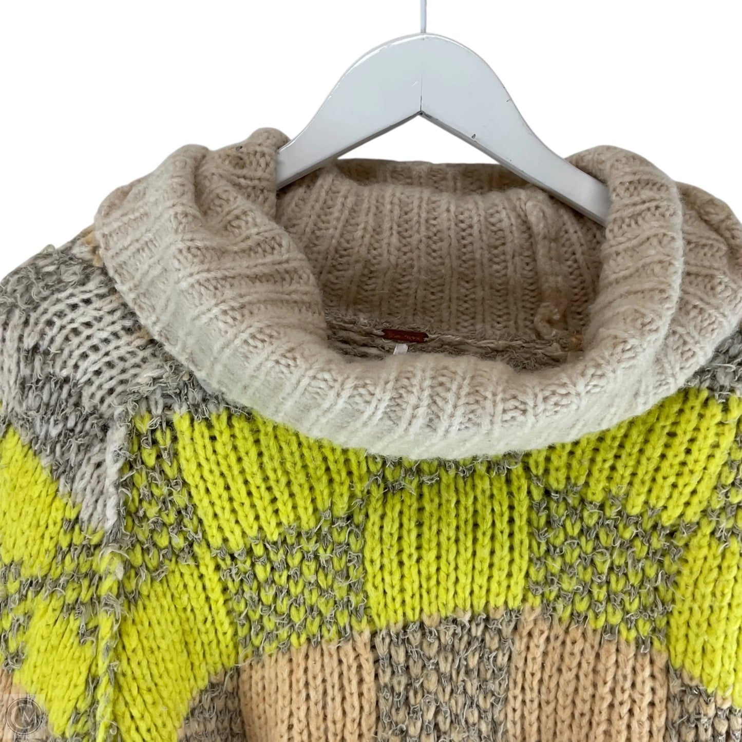 Sweater By Free People In Checkered Pattern, Size: L