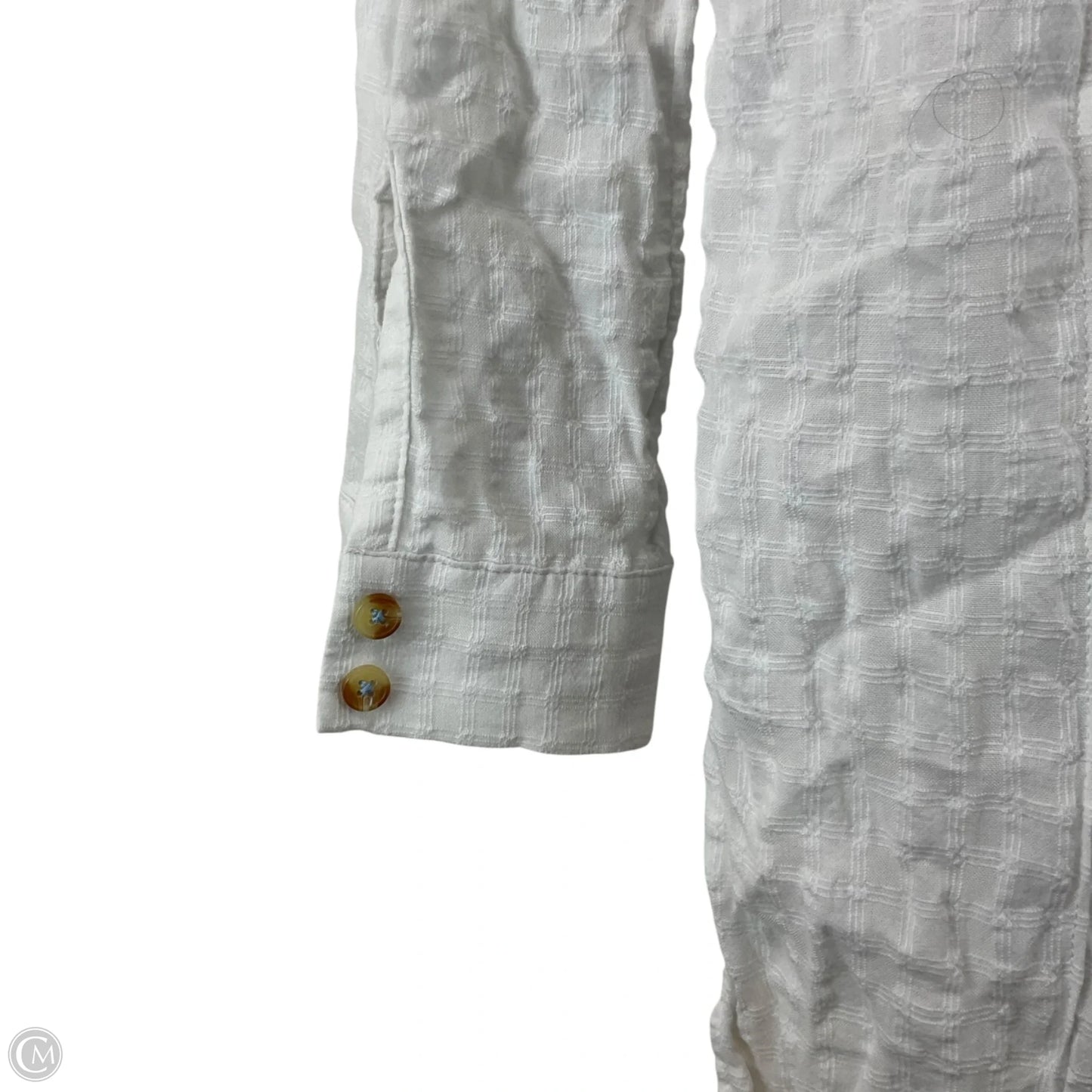 Top Long Sleeve By Anthropologie In White, Size: M
