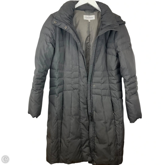 Coat Puffer & Quilted By Calvin Klein In Grey, Size: Mp