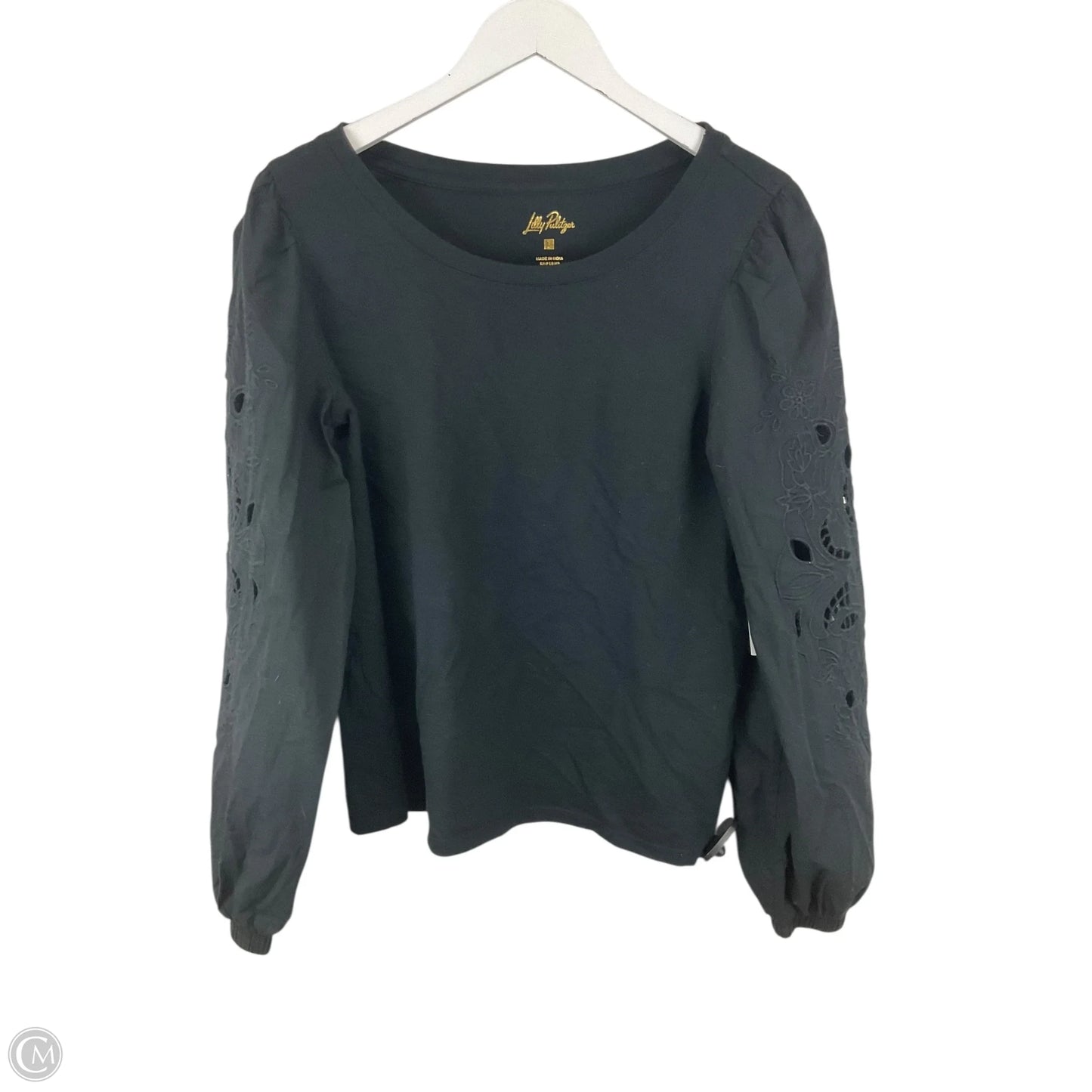 Top Long Sleeve Designer By Lilly Pulitzer In Black, Size: L