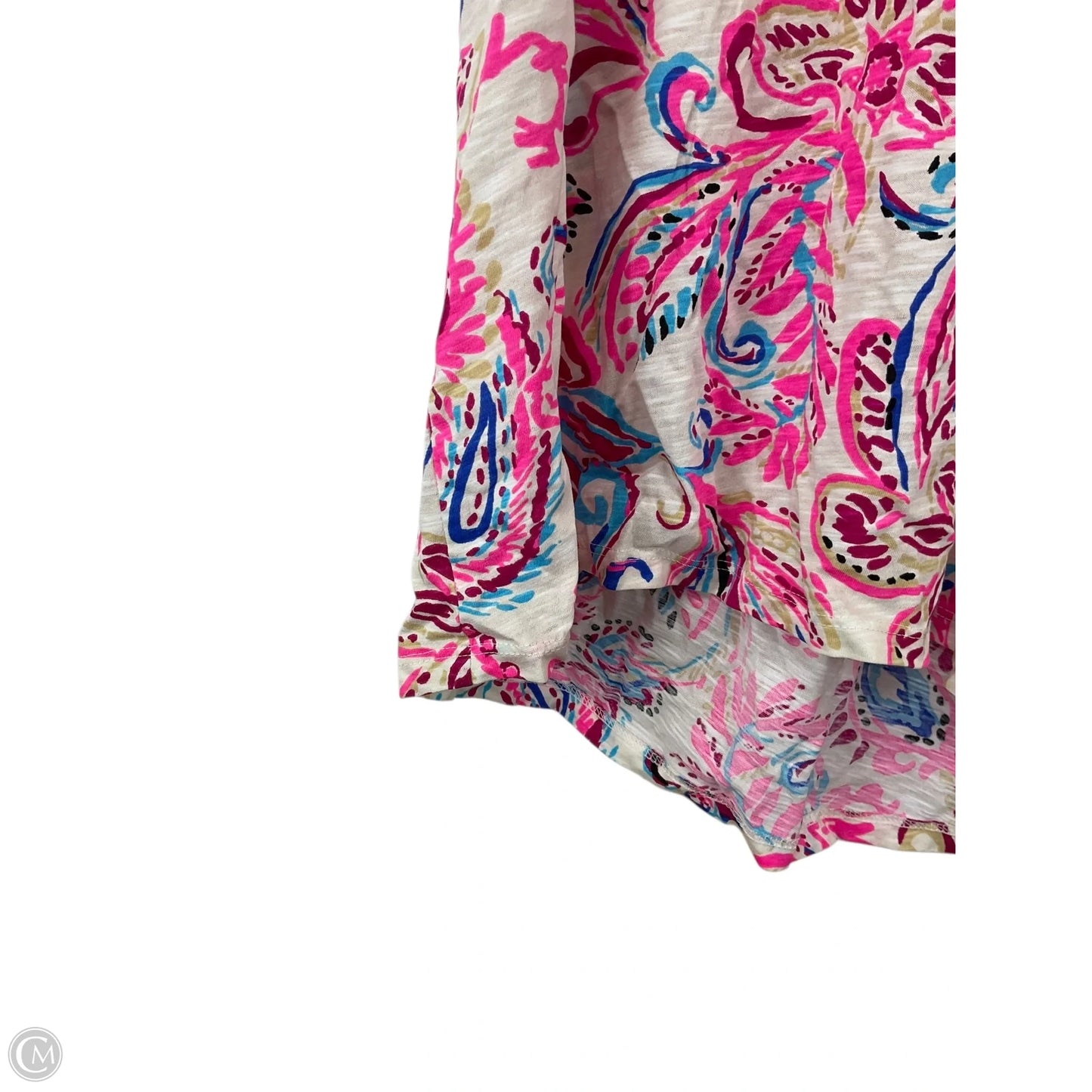 Top Short Sleeve Designer By Lilly Pulitzer In Pink, Size: L