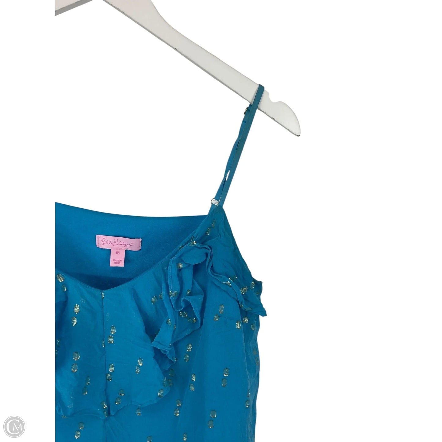 Top Sleeveless Designer By Lilly Pulitzer In Blue, Size: M