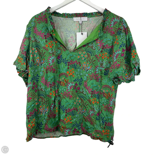 Top Short Sleeve By Sugar Lips In Green, Size: L