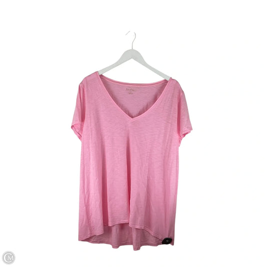 Top Short Sleeve Designer By Lilly Pulitzer In Pink, Size: Xxl