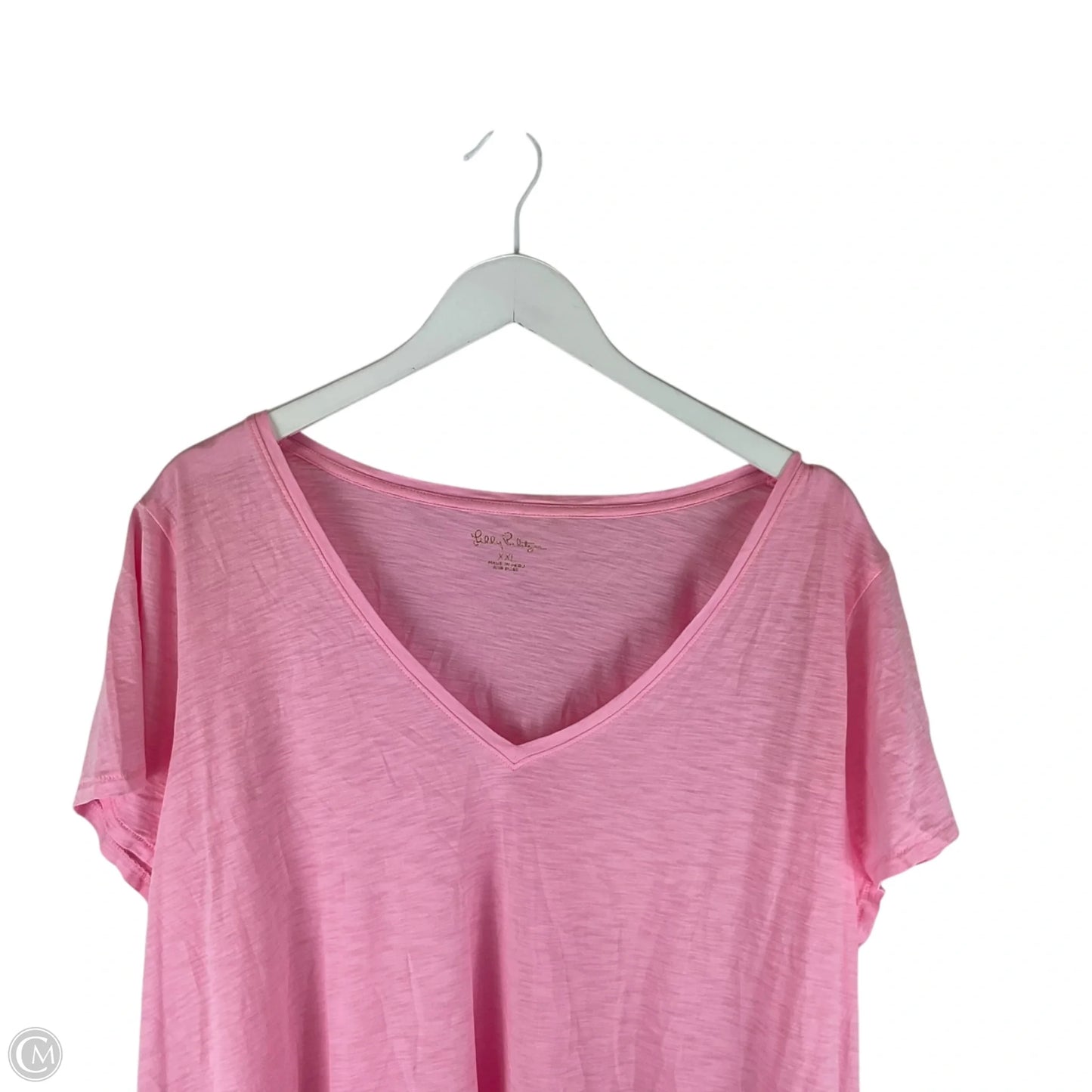 Top Short Sleeve Designer By Lilly Pulitzer In Pink, Size: Xxl