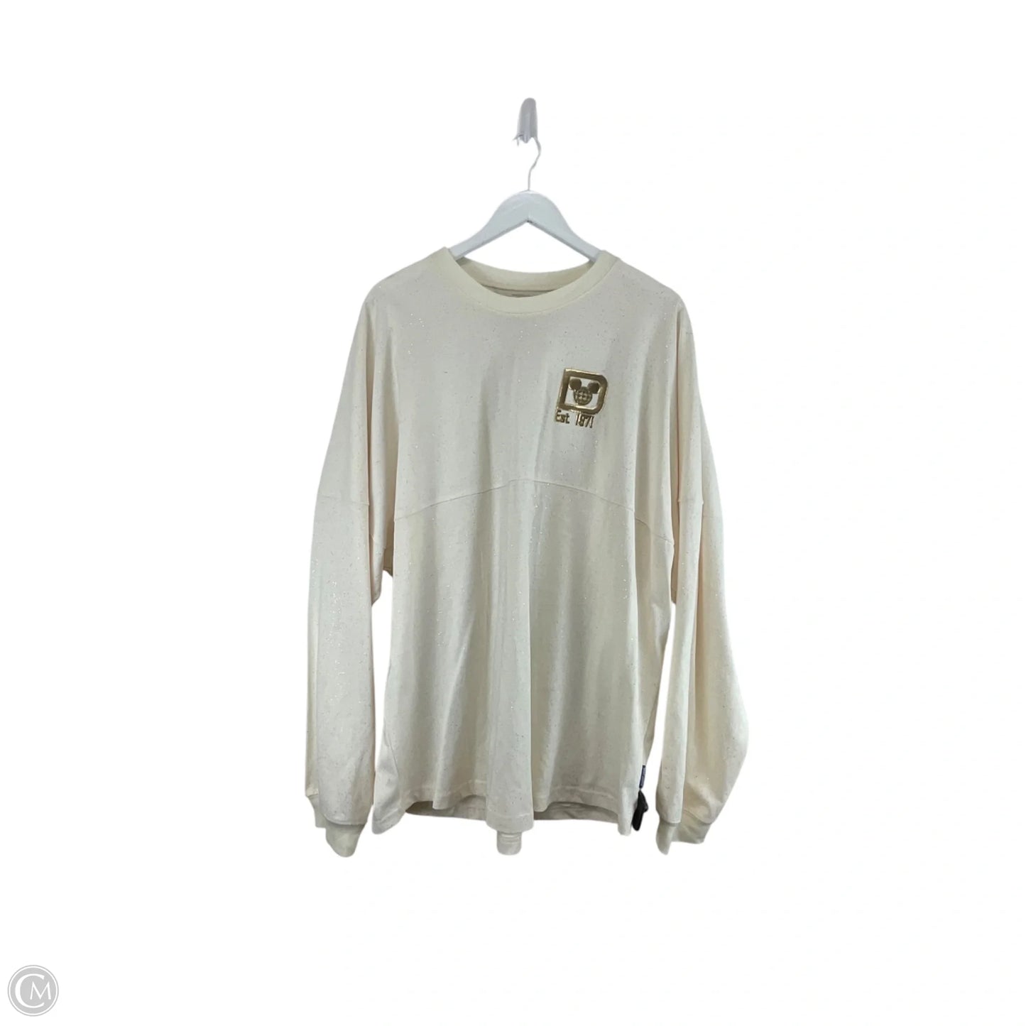 Top Long Sleeve Basic By Disney In Tan, Size: Xxl
