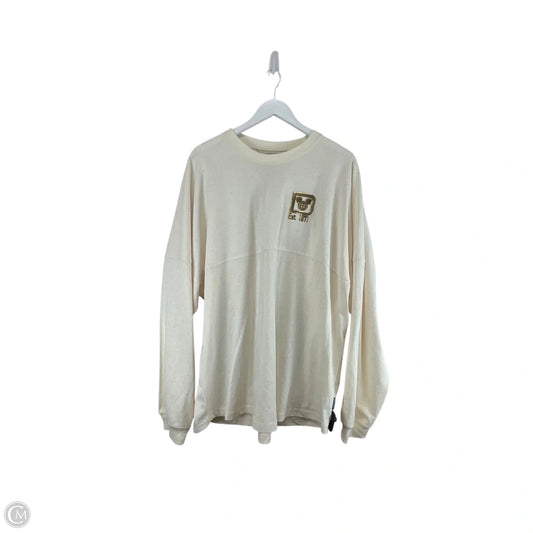 Top Long Sleeve Basic By Disney In Tan, Size: Xxl