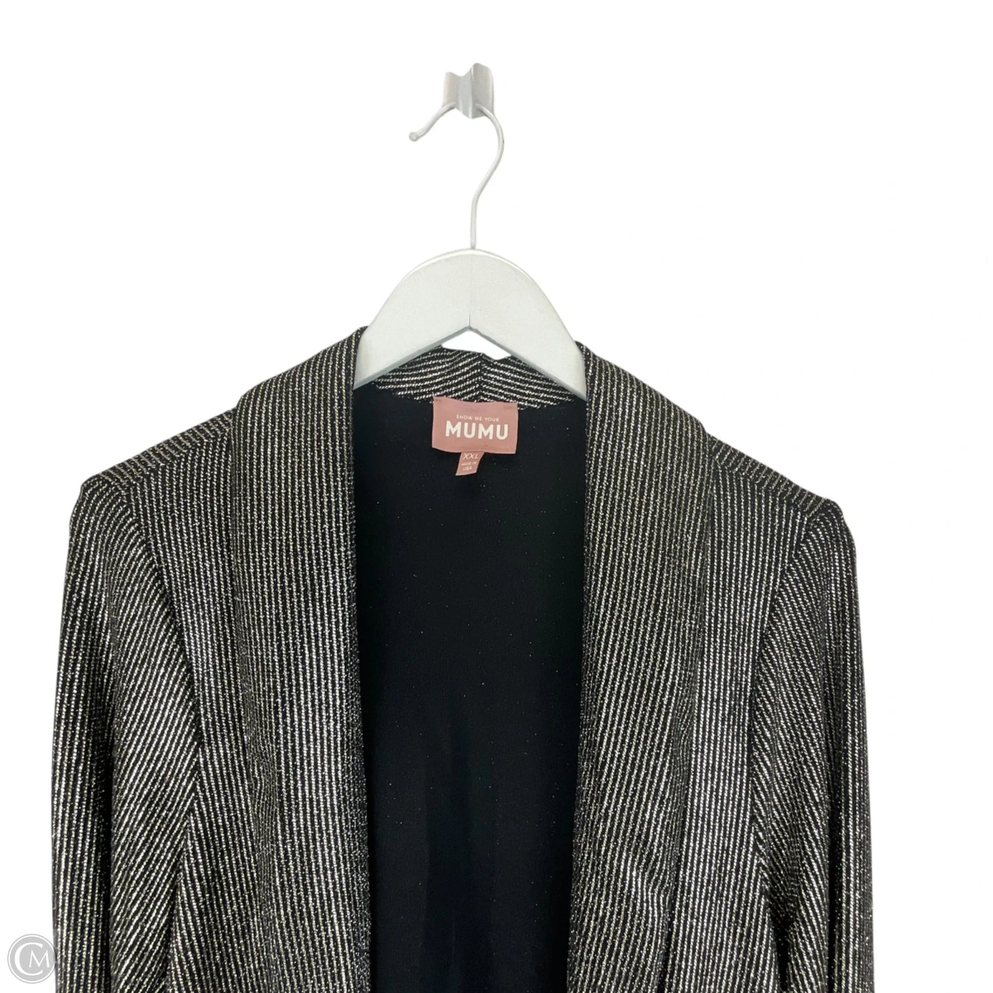 Sweater Cardigan By Mumu In Silver, Size: Xxl
