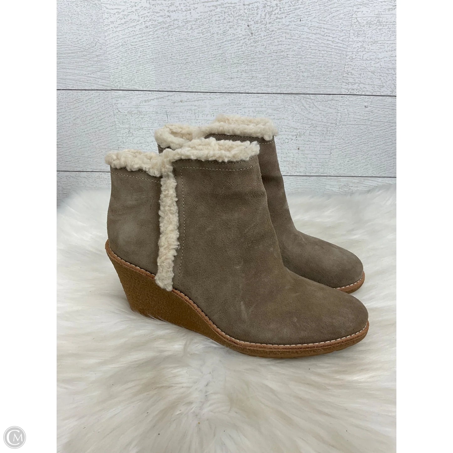 Boots Ankle Heels By Cole-haan In Grey, Size: 8
