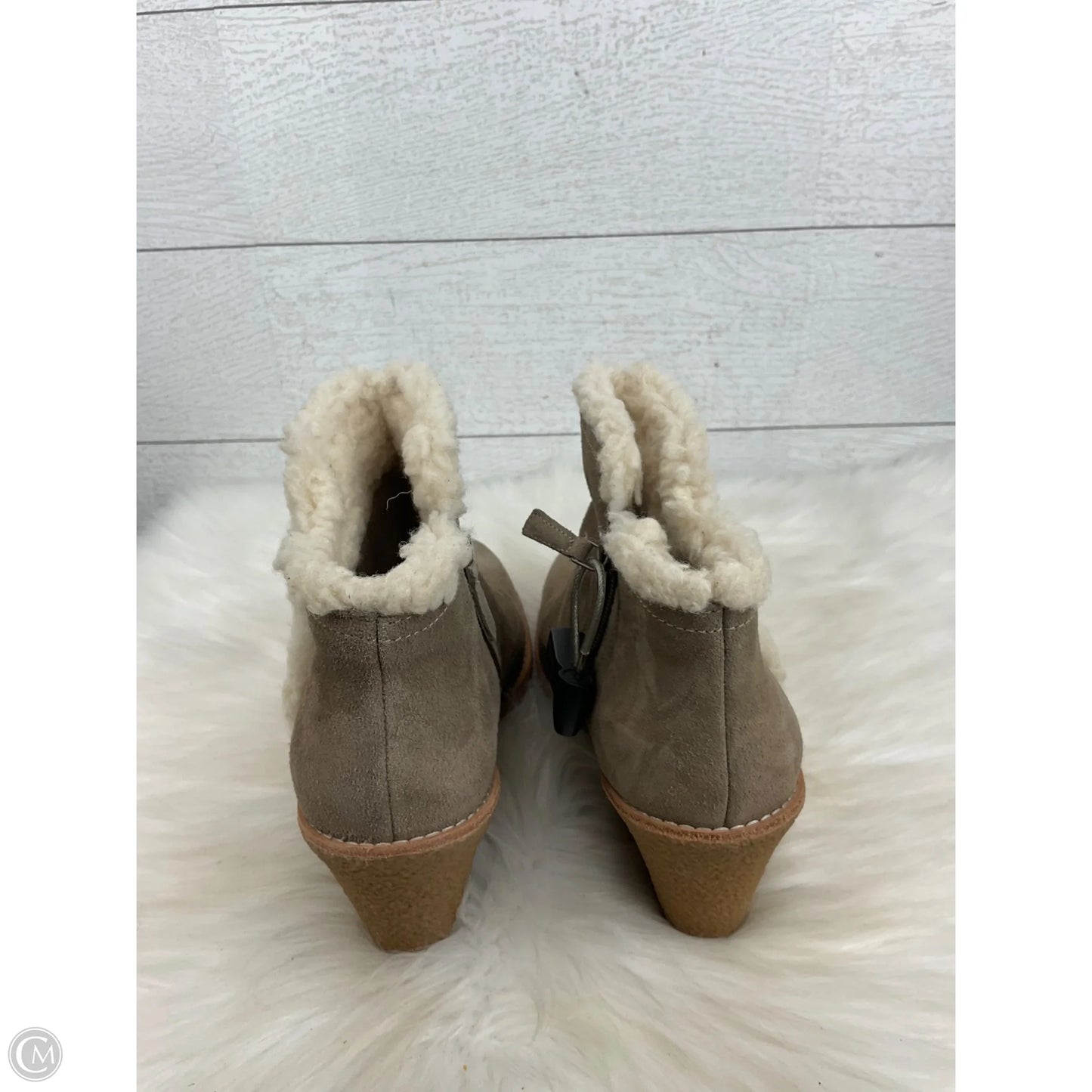 Boots Ankle Heels By Cole-haan In Grey, Size: 8