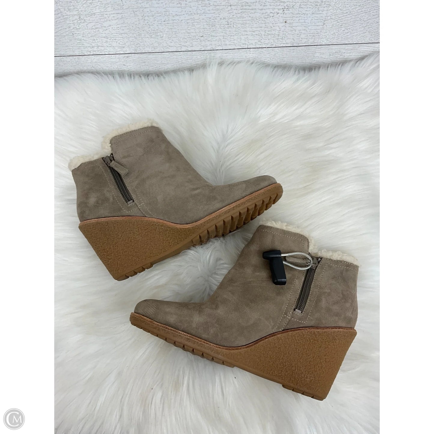 Boots Ankle Heels By Cole-haan In Grey, Size: 8