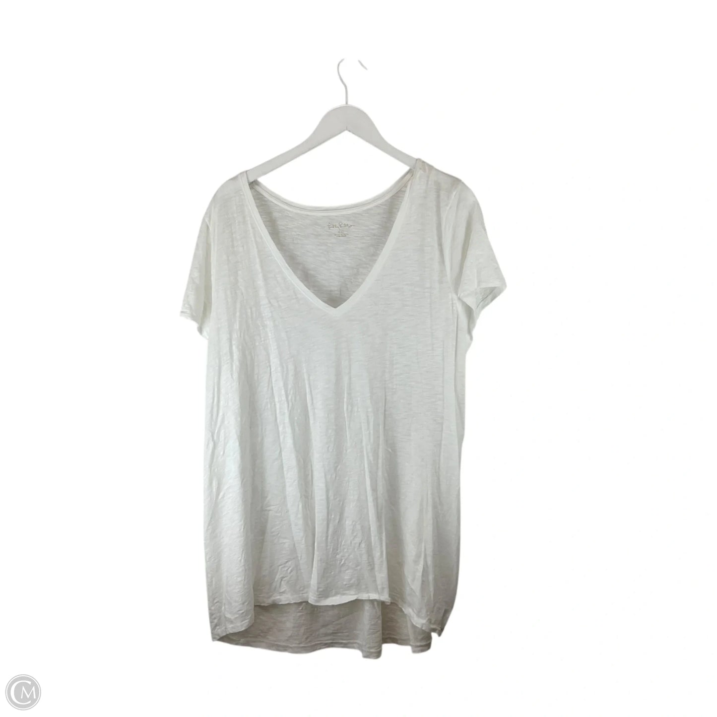 Top Short Sleeve Designer By Lilly Pulitzer In White, Size: Xxl