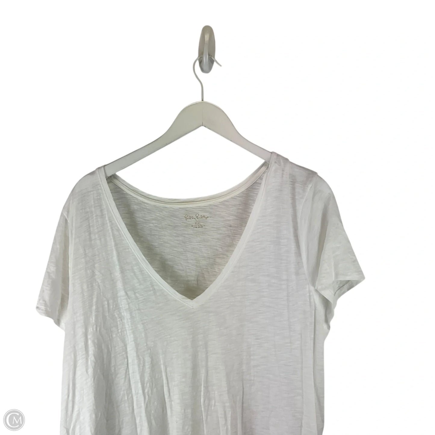 Top Short Sleeve Designer By Lilly Pulitzer In White, Size: Xxl