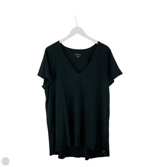 Top Short Sleeve Designer By Lilly Pulitzer In Black, Size: Xxl