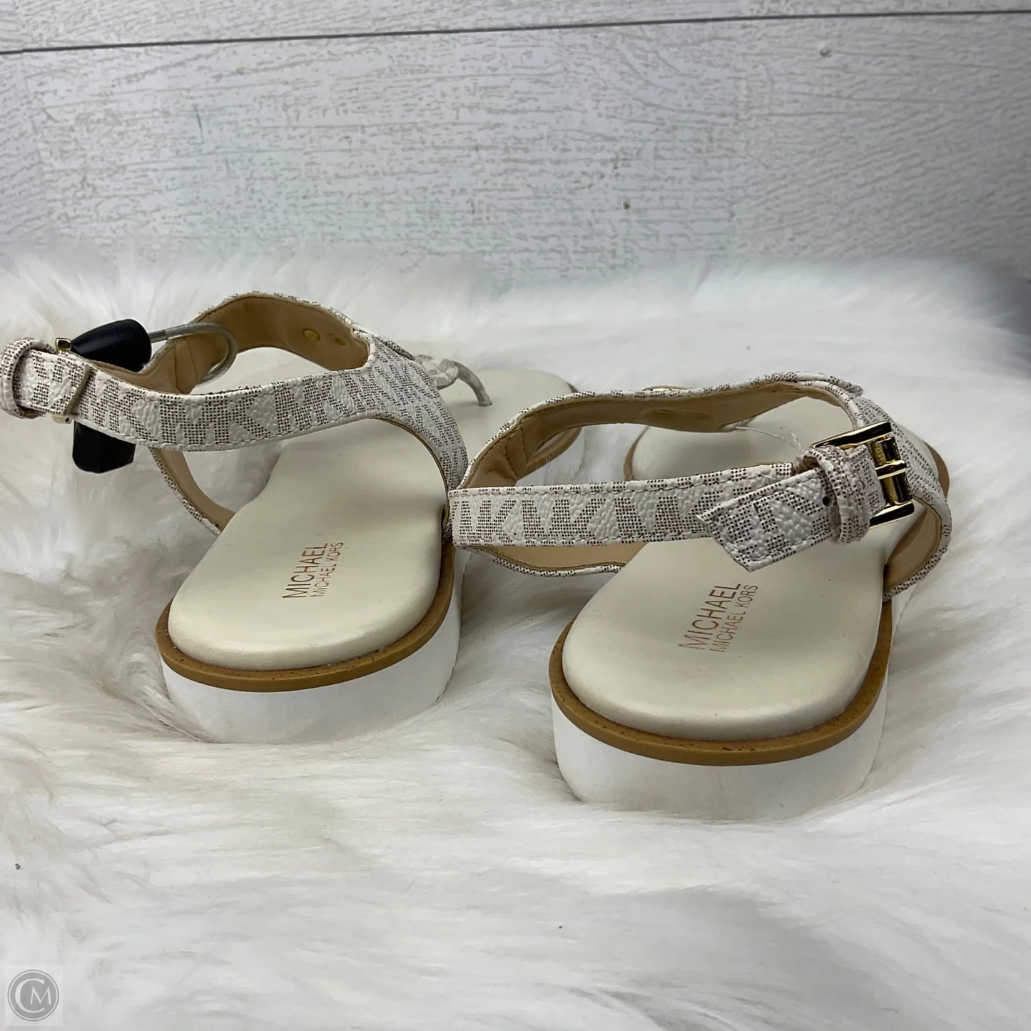 Sandals Designer By Michael Kors In White, Size: 8