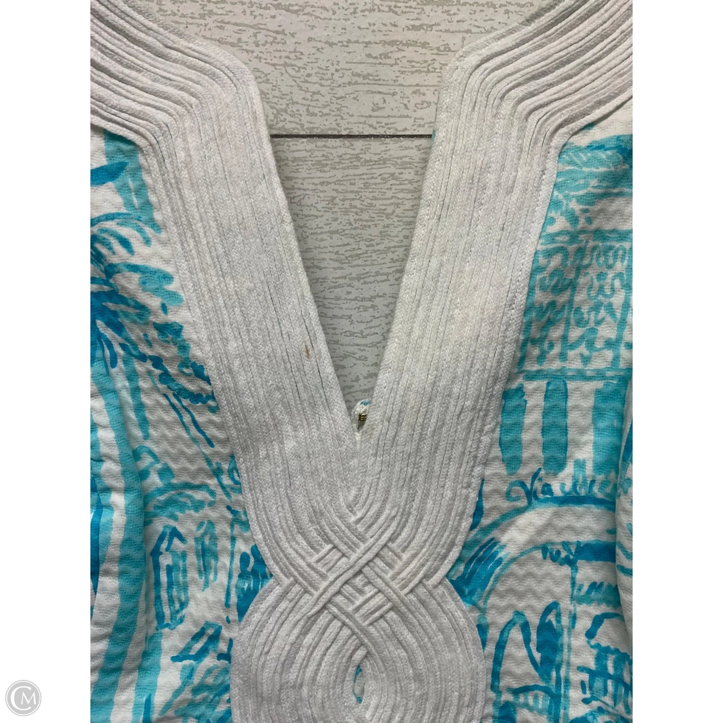 Dress Designer By Lilly Pulitzer In Blue & White, Size: 12