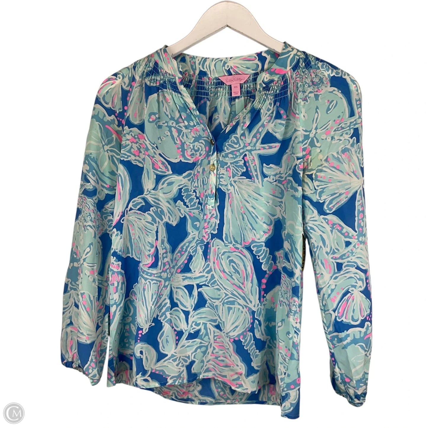Top Long Sleeve Designer By Lilly Pulitzer In Multi-colored, Size: Xxs