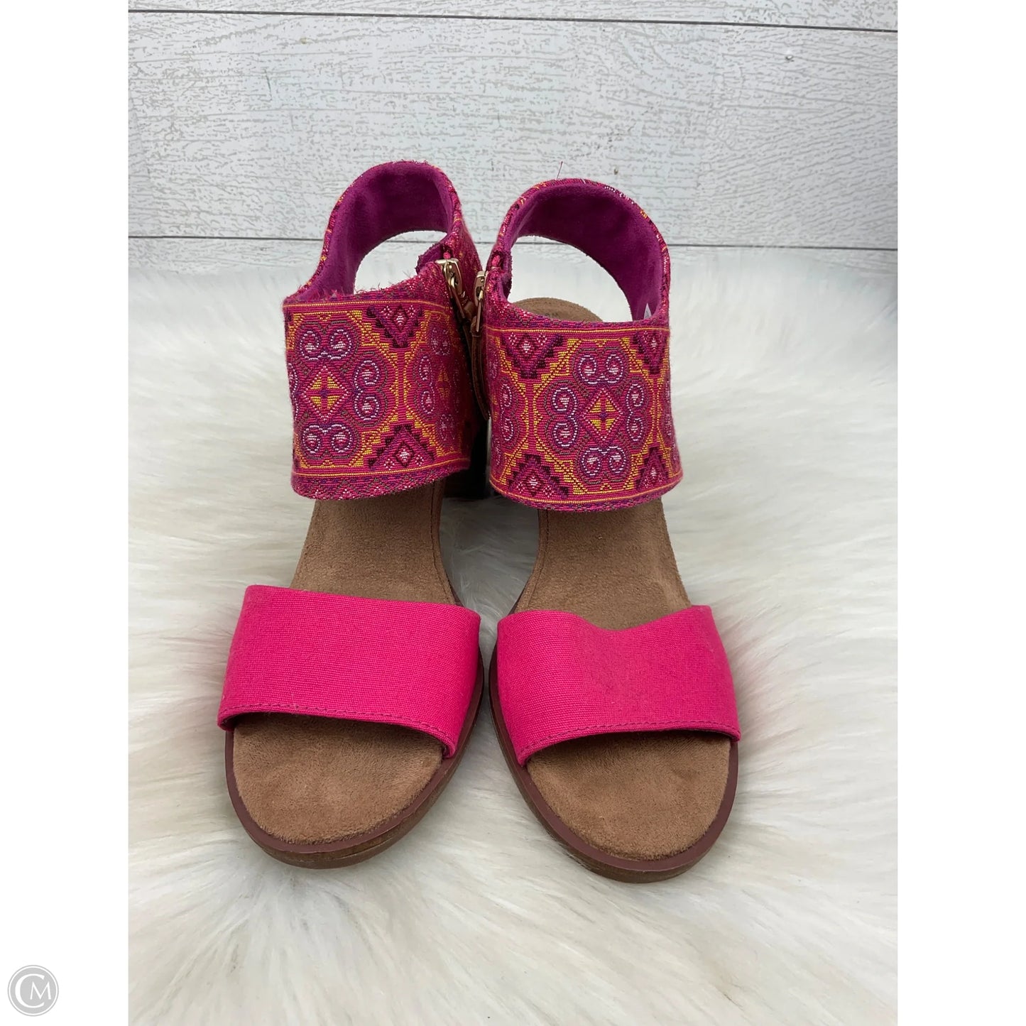 Sandals Heels Block By Toms In Pink, Size: 8.5