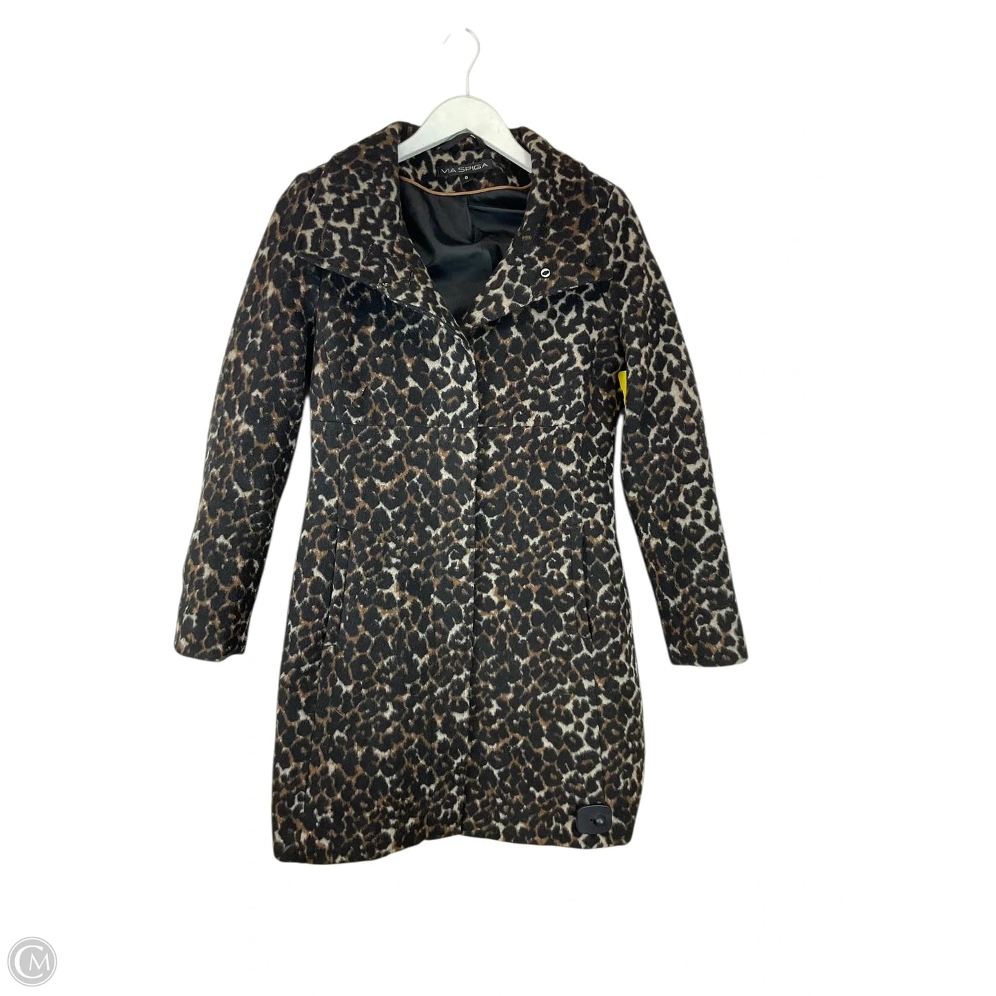 Coat Peacoat By Via Spiga In Animal Print, Size: 8