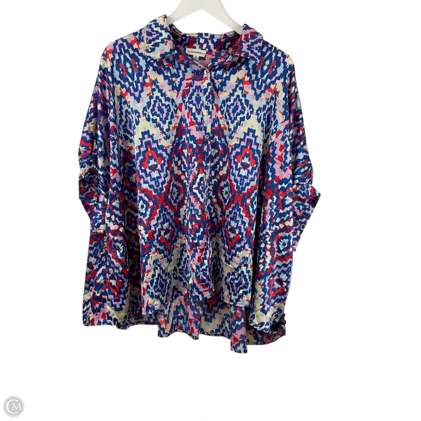 Top Short Sleeve By Ee Some In Blue, Size: M