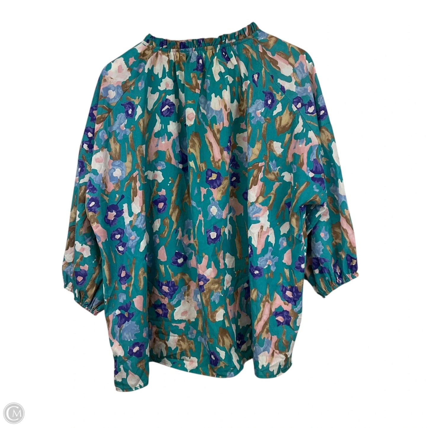 Top Short Sleeve By Entro In Blue, Size: L