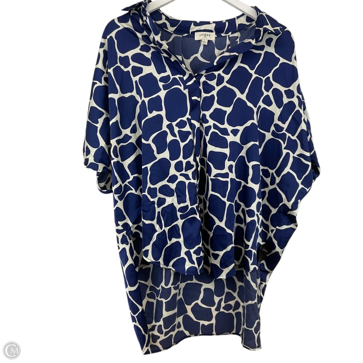 Top Short Sleeve By Umgee In Blue, Size: L