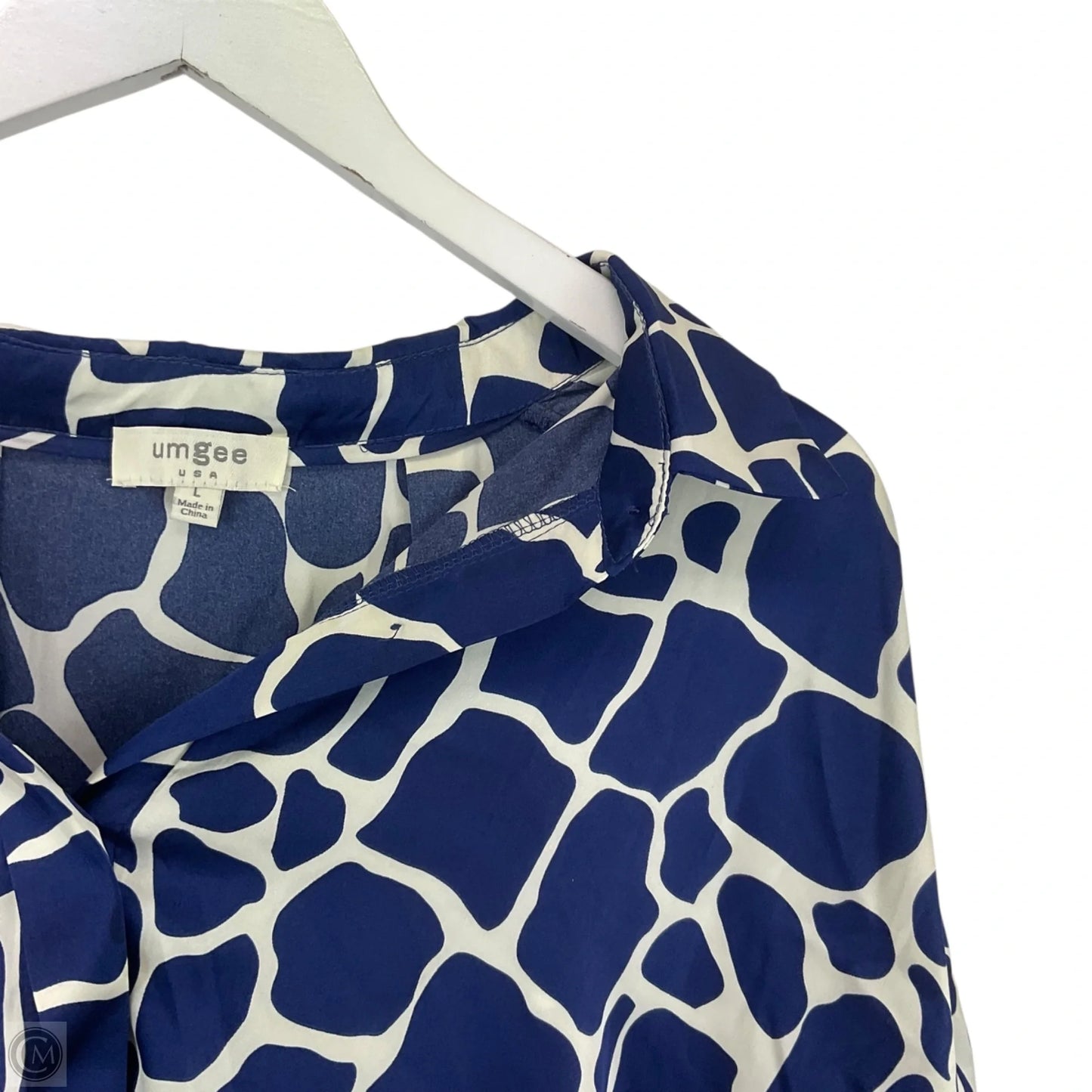 Top Short Sleeve By Umgee In Blue, Size: L