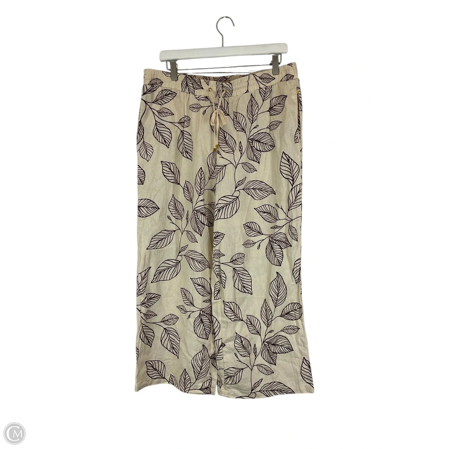Pants Wide Leg By Calligraphie In Tan, Size: L