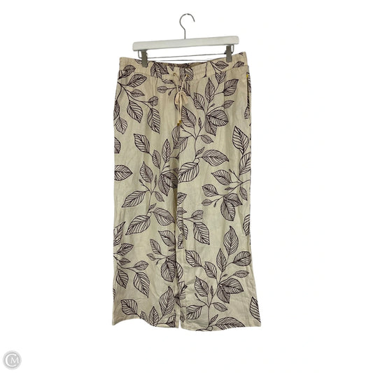 Pants Wide Leg By Calligraphie In Tan, Size: L
