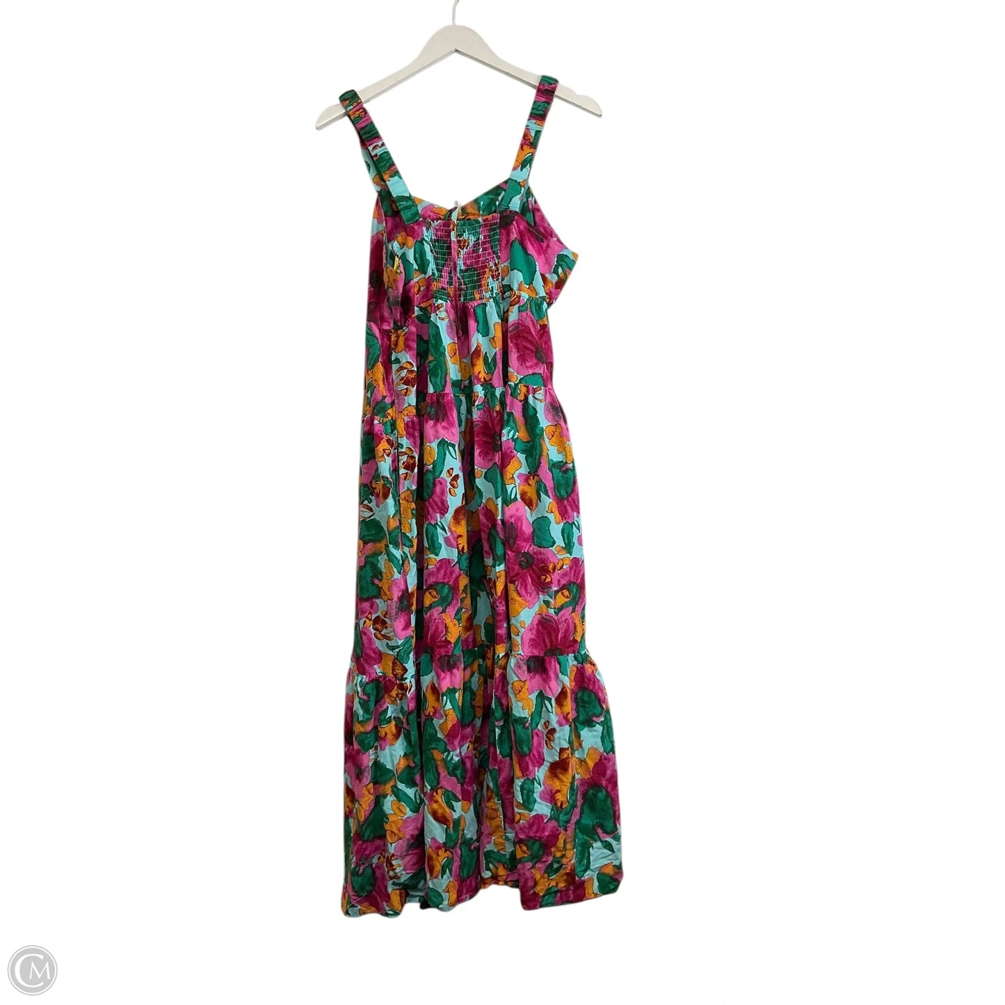 Dress Casual Maxi By Terra & Sky In Green & Pink, Size: Xl