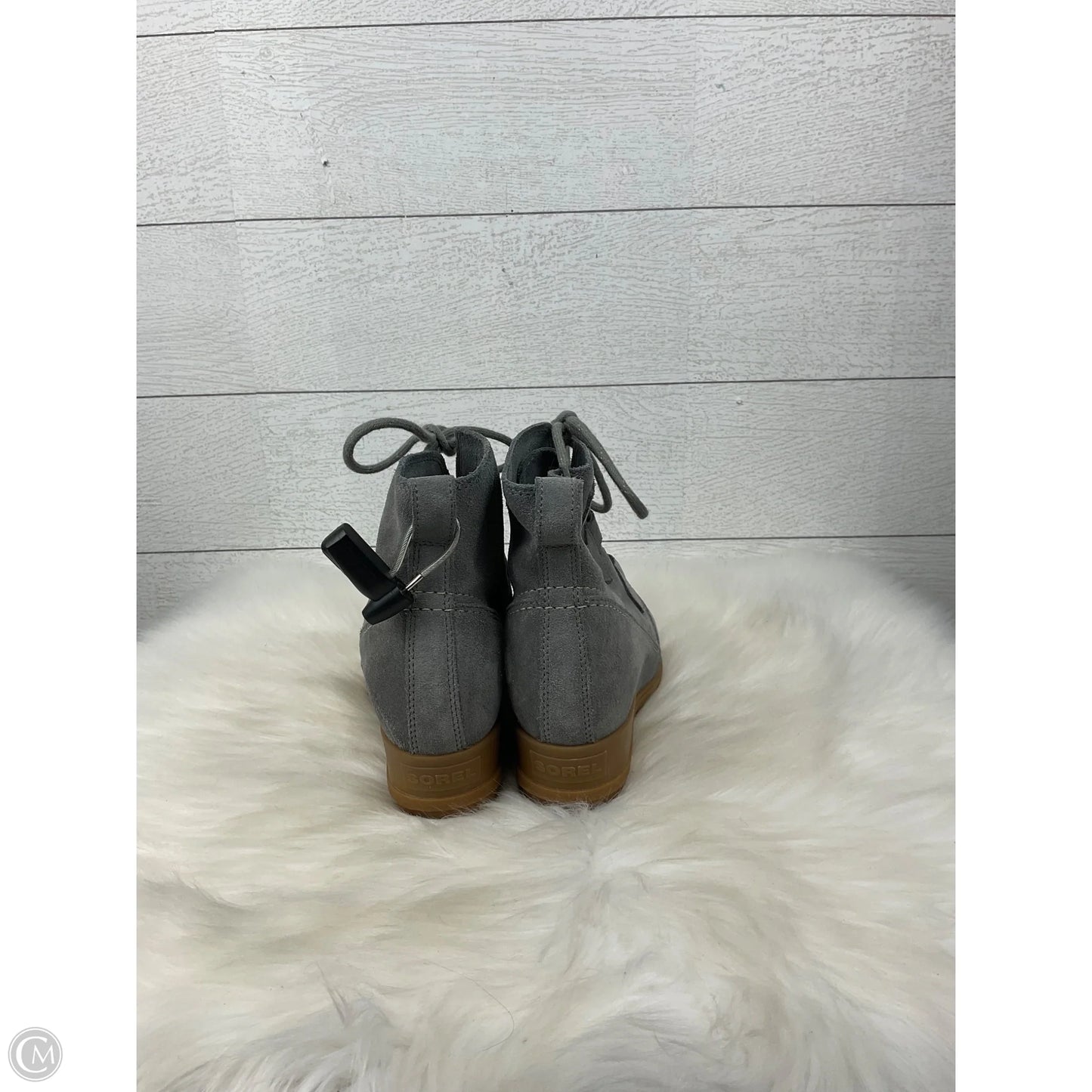 Boots Ankle Heels By Sorel In Grey, Size: 8