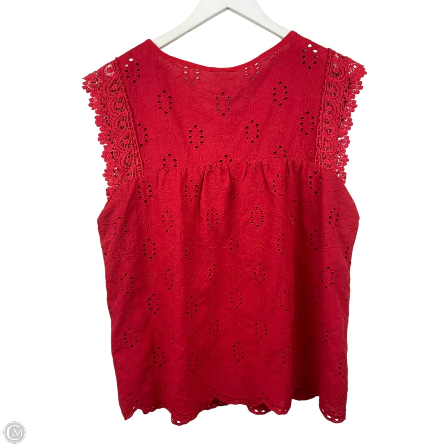 Top Short Sleeve By Knox Rose In Red, Size: L
