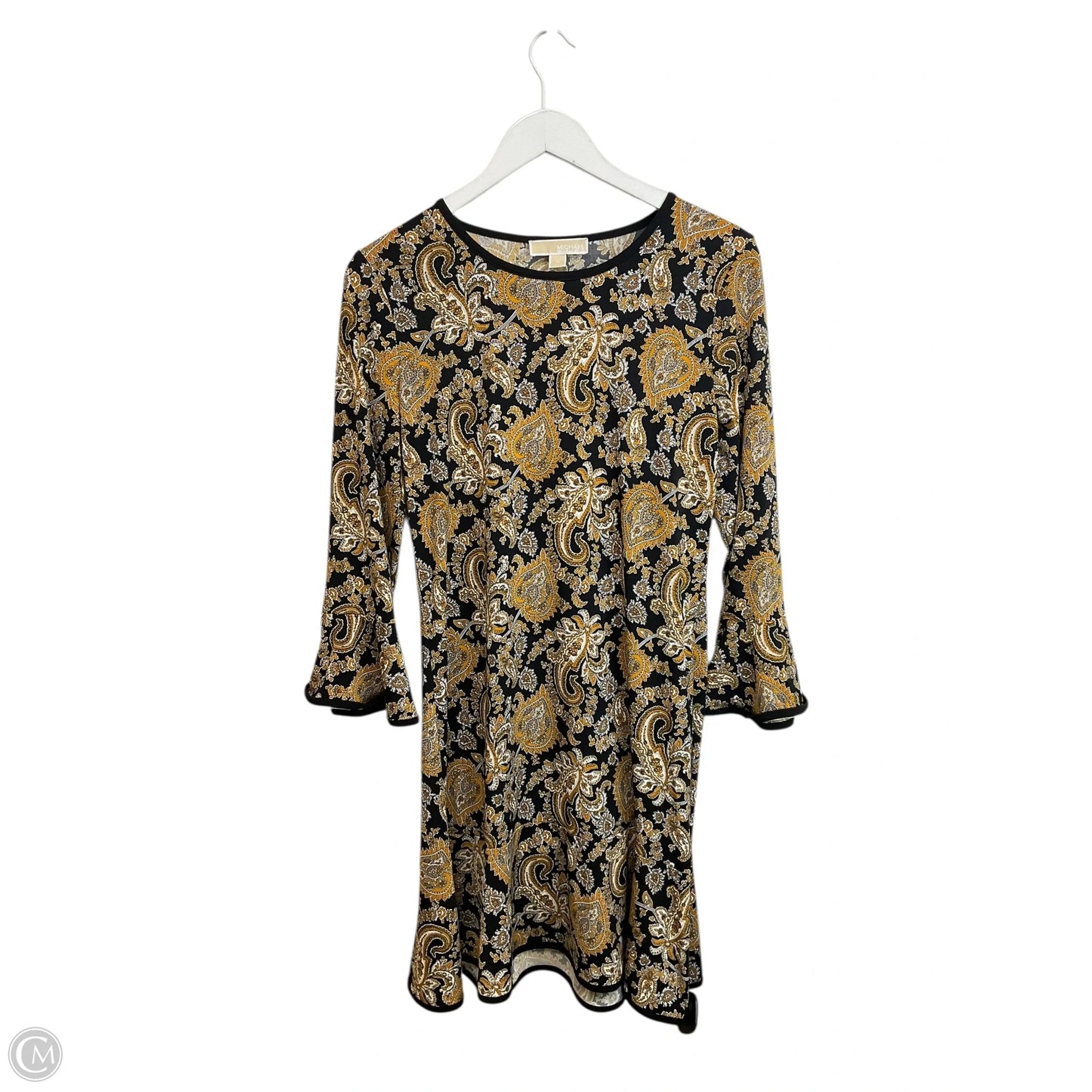 Dress Casual Short By Michael By Michael Kors In Black & Yellow, Size: M