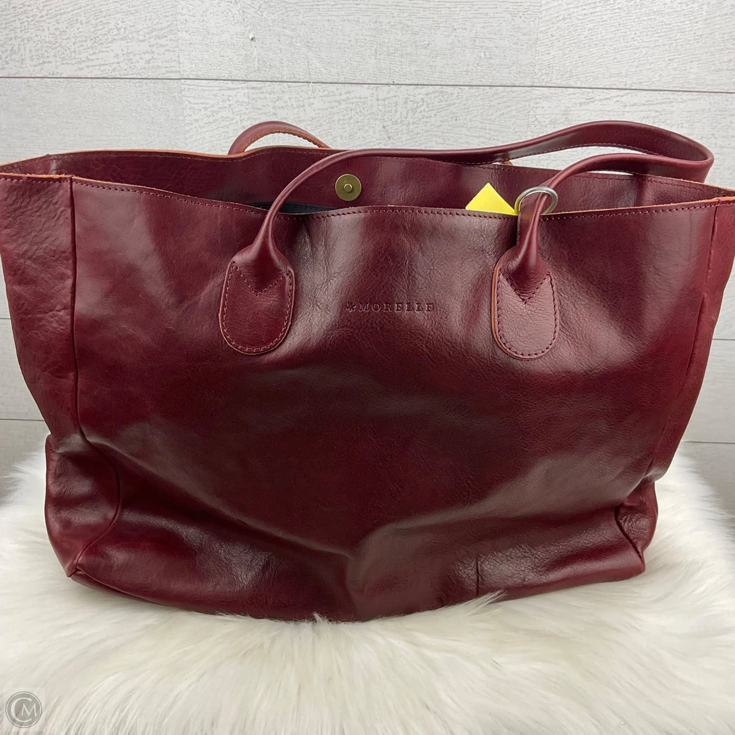 Handbag Leather By Cmb, Size: Medium