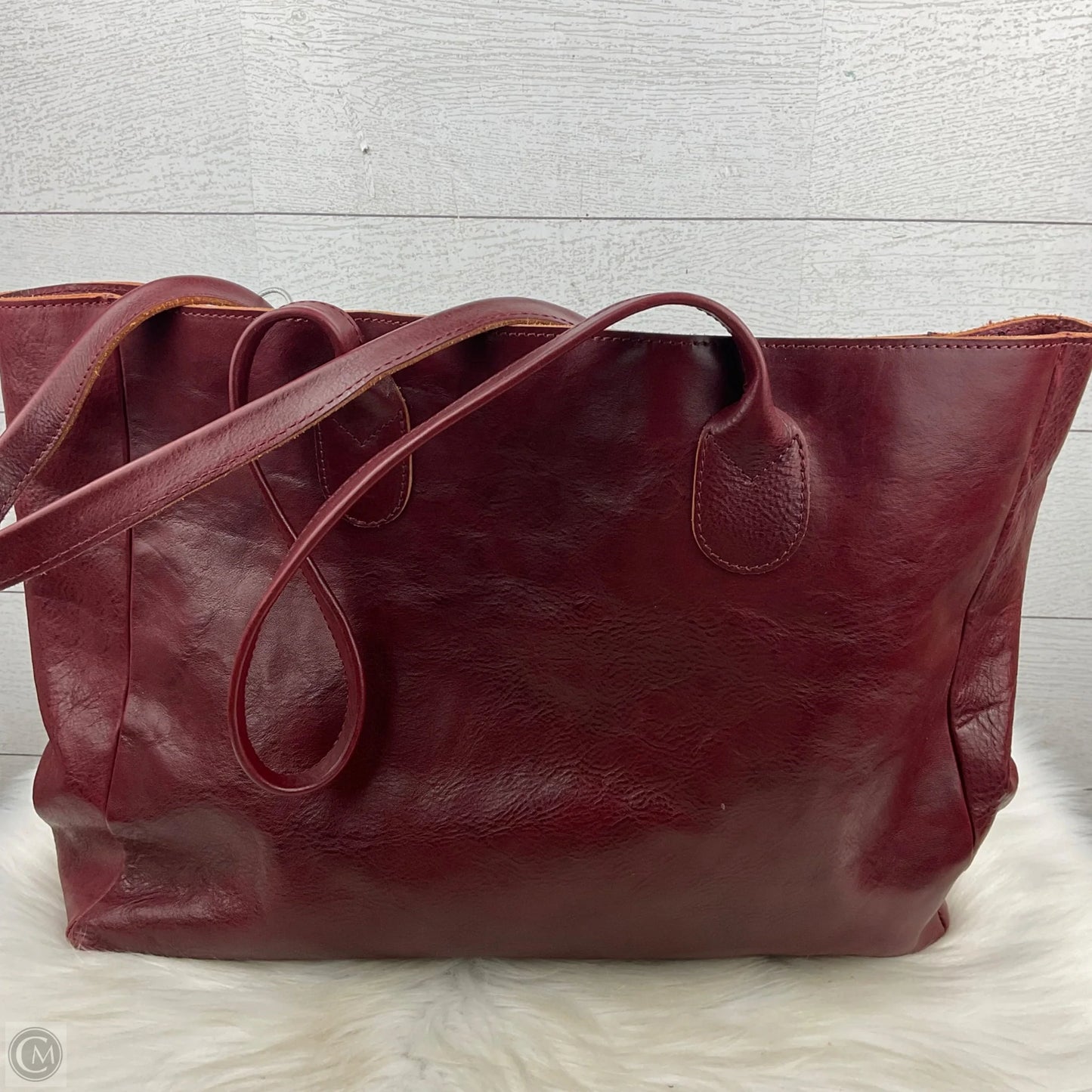 Handbag Leather By Cmb, Size: Medium