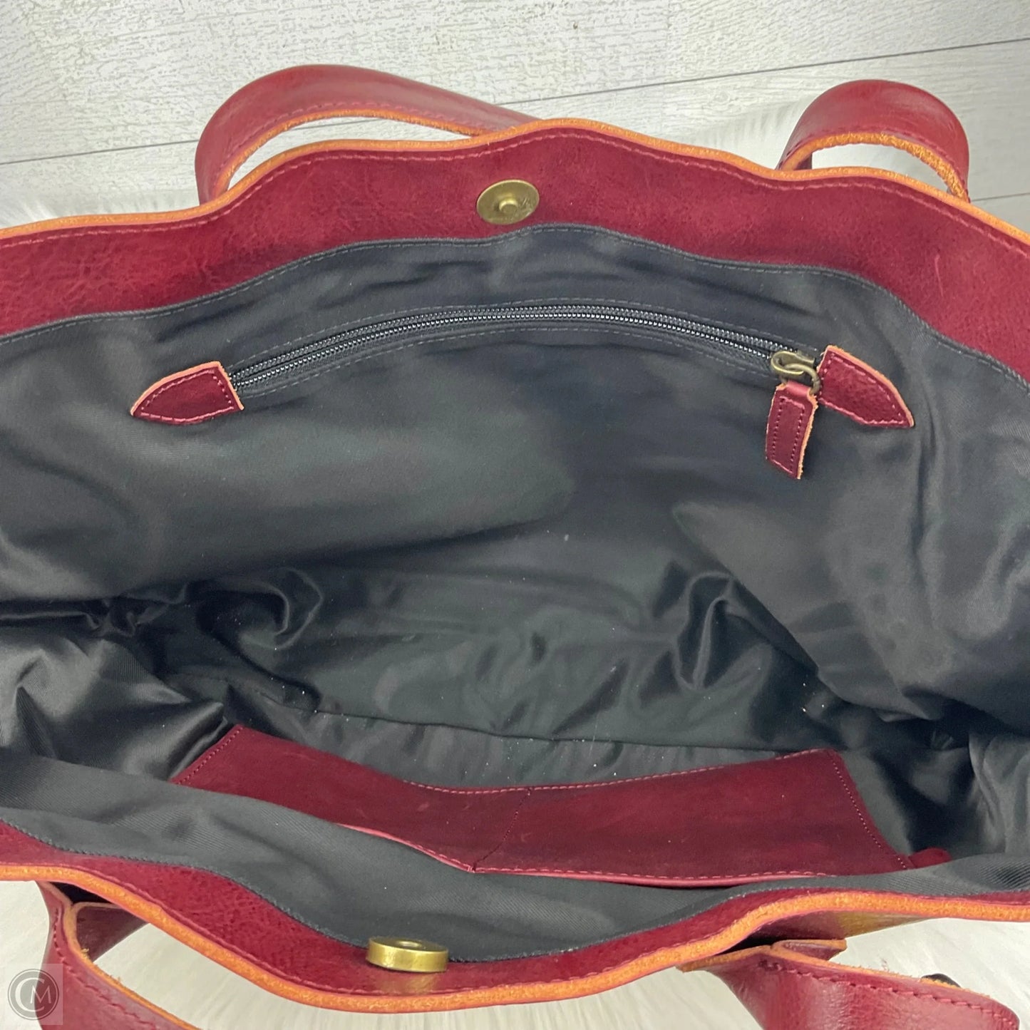 Handbag Leather By Cmb, Size: Medium