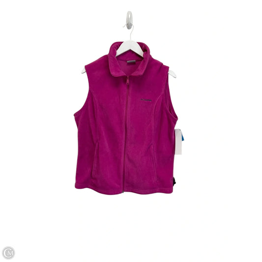 Vest Fleece By Columbia In Pink, Size: Xl