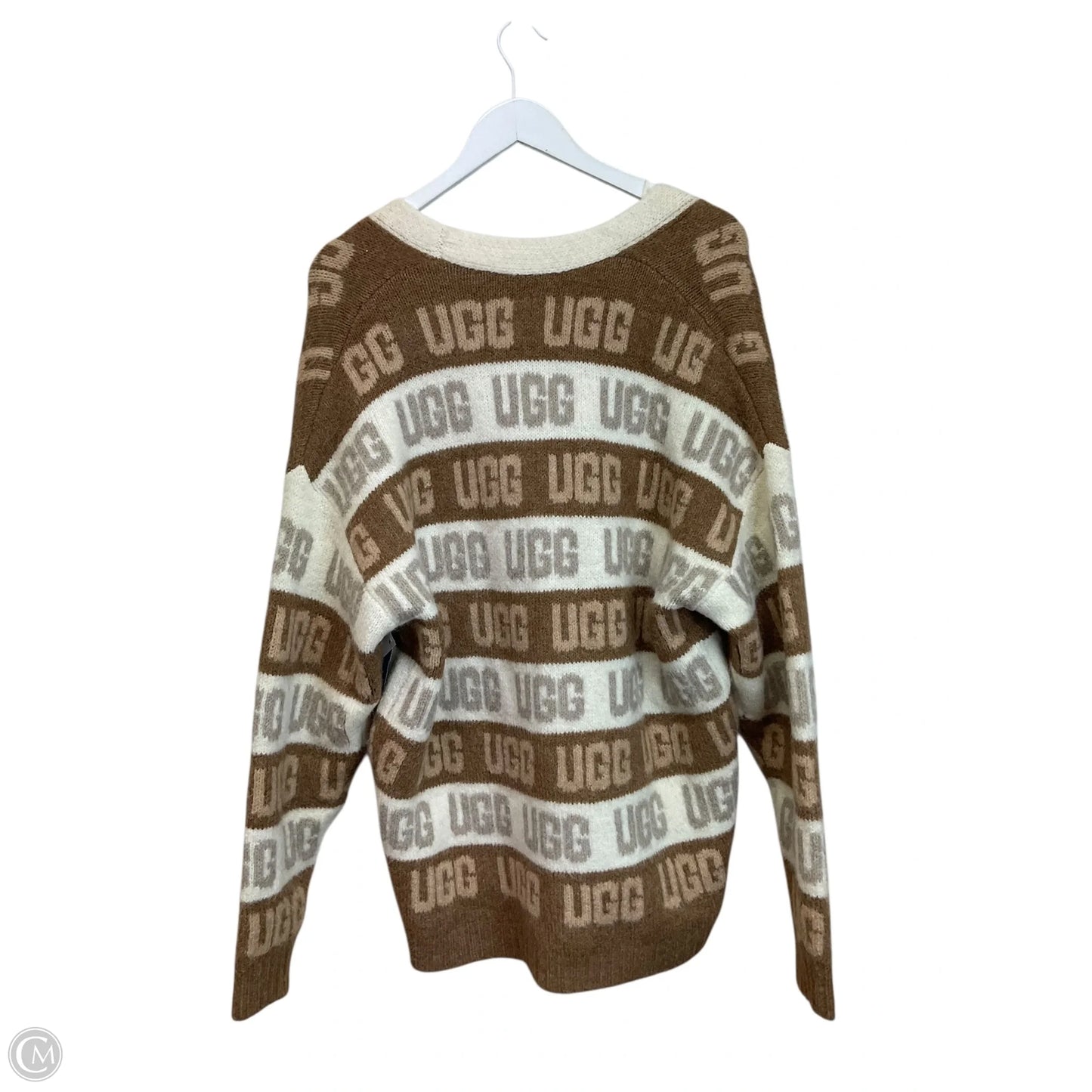 Sweater Cardigan Designer By Ugg In Brown, Size: S