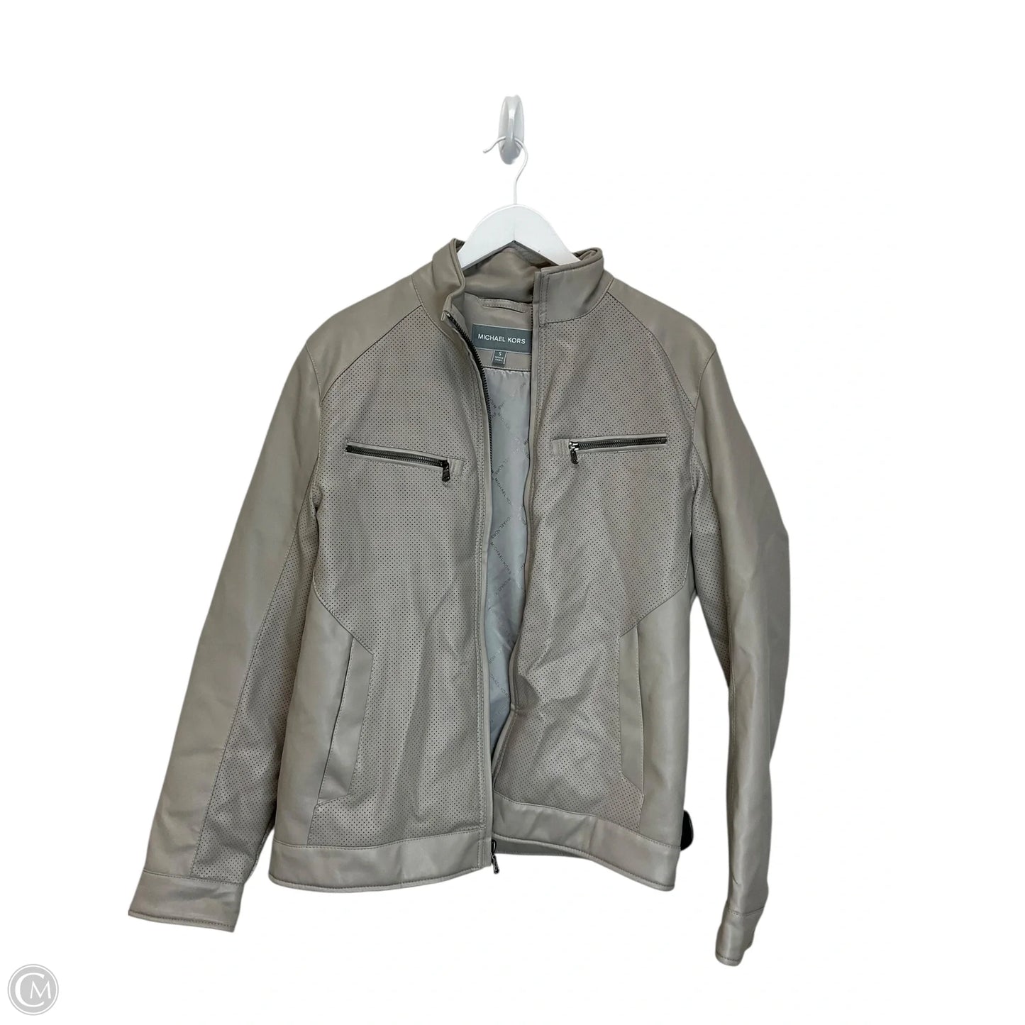 Jacket Moto By Michael By Michael Kors In Grey, Size: S