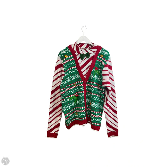 Sweater By Cmf In Green & Red, Size: Xl