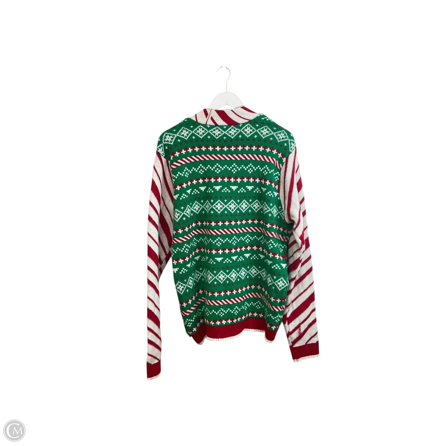 Sweater By Cmf In Green & Red, Size: Xl