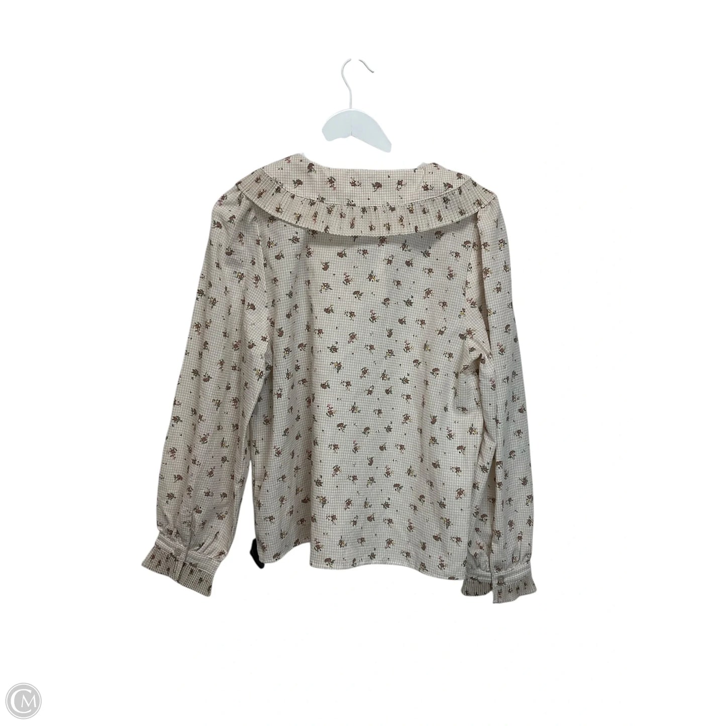 Top Long Sleeve By Bohme In Tan, Size: L