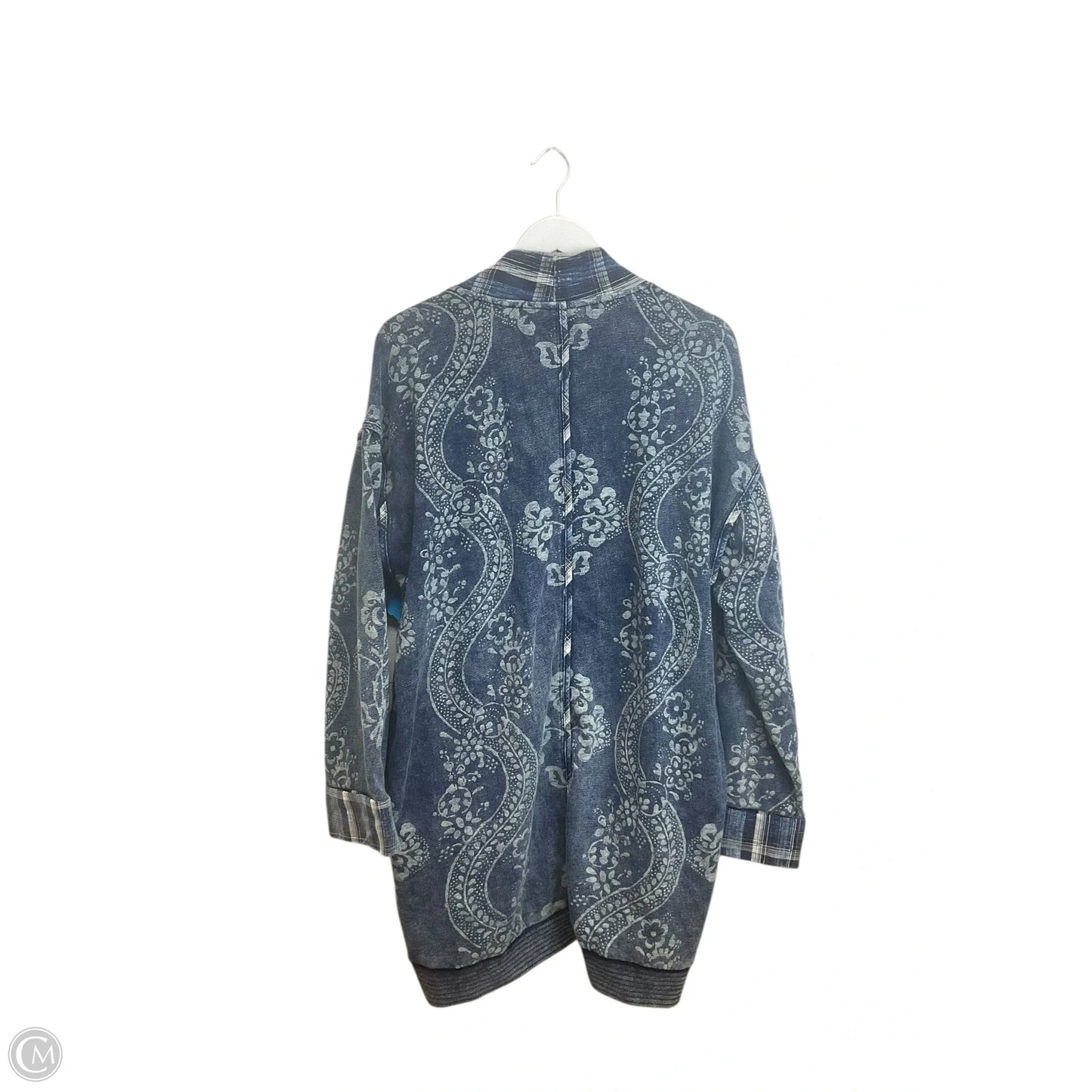 Sweater Cardigan By Pilcro In Blue Denim, Size: L