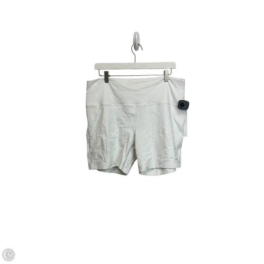 Athletic Shorts By Lululemon In White, Size: 18