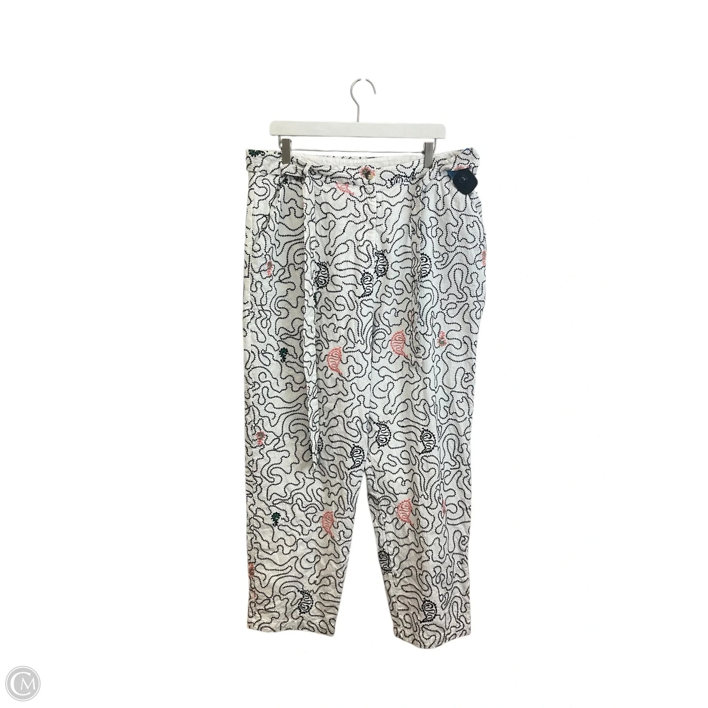 Pants Wide Leg By Anthropologie In White, Size: Xl