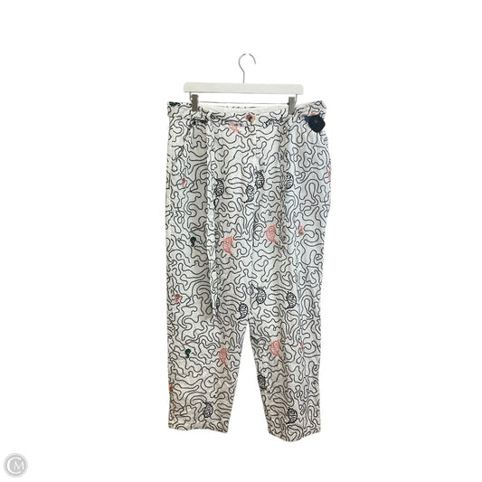 Pants Wide Leg By Anthropologie In White, Size: Xl